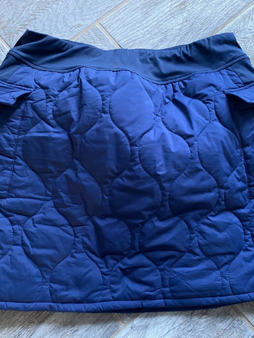 Quilted Blue Scallop-Pattern Skirt jack smith XL